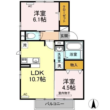 グランヒルズ豊町（205） 間取り図画像