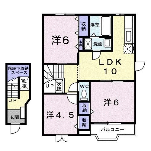ソレアード打越Ⅱ番館（202） 間取り図画像