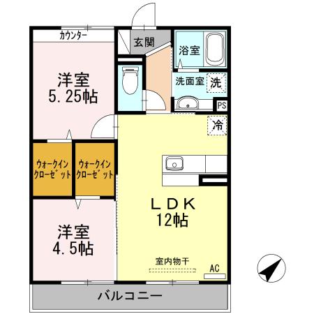 エクセレージュ彦島（203） 間取り図画像