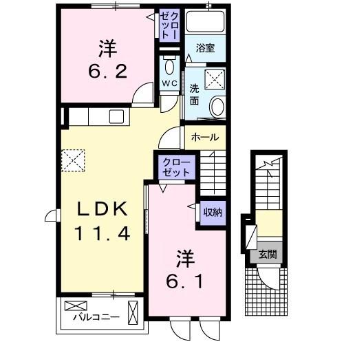 エルカーサⅡ（201） 間取り図画像