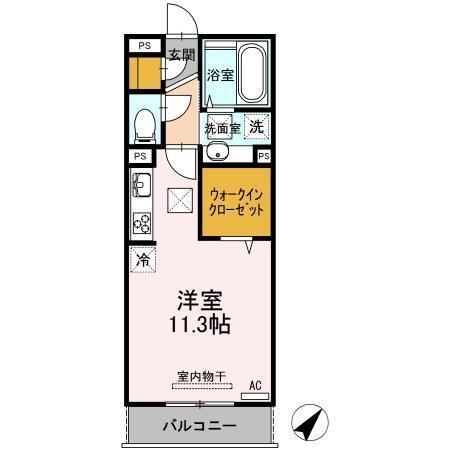 ヴィルセイン 潮彩　A棟（102） 間取り図画像