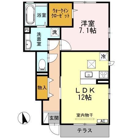 サンエクレール（102） 間取り図画像