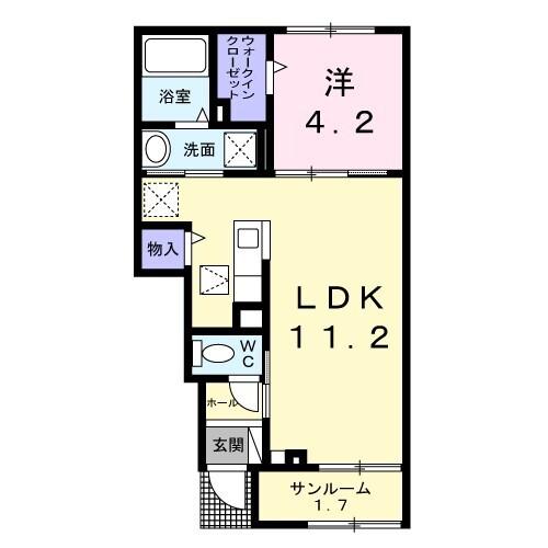 クナワイ　スプリングスＡ（103） 間取り図画像