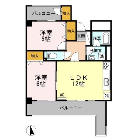 ヴィラージュ武久（405） 間取り図画像