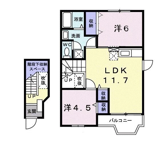グリーンノート０（205） 間取り図画像