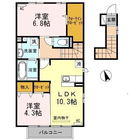 ルミエールひびき（201） 間取り図画像