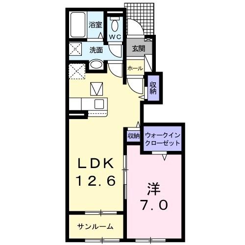 エム・ワイ　ポポラⅠ（102） 間取り図画像