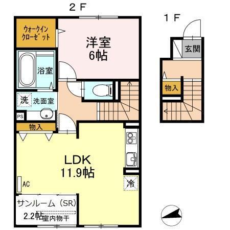 サザンクロス（203） 間取り図画像