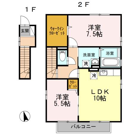 グランドュールゆたか（201） 間取り図画像