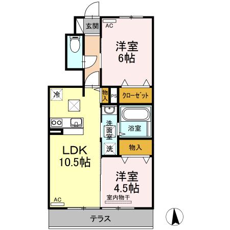 フレジア熊野（102） 間取り図画像