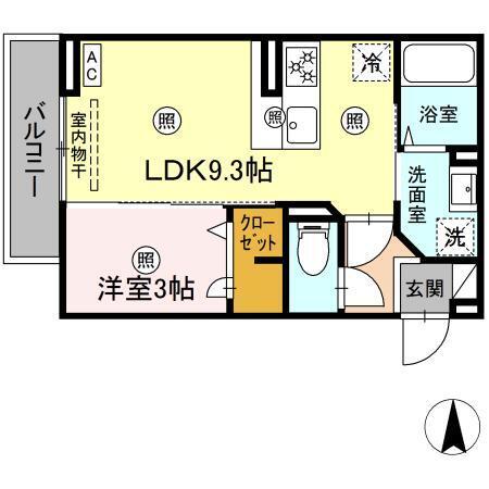 レジデンス健光（302） 間取り図画像