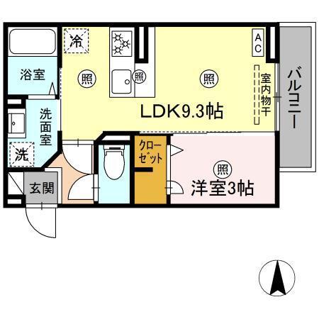 レジデンス健光（203） 間取り図画像