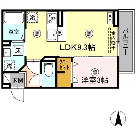 レジデンス健光（102） 間取り図画像