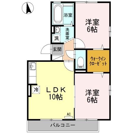 エトワール青山　A棟（A201） 間取り図画像