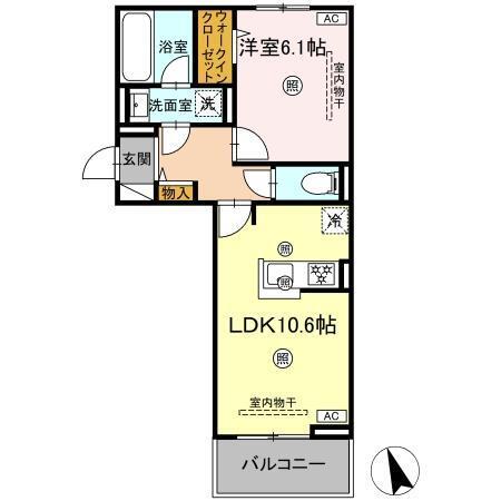 カーサヒルズ（201） 間取り図画像