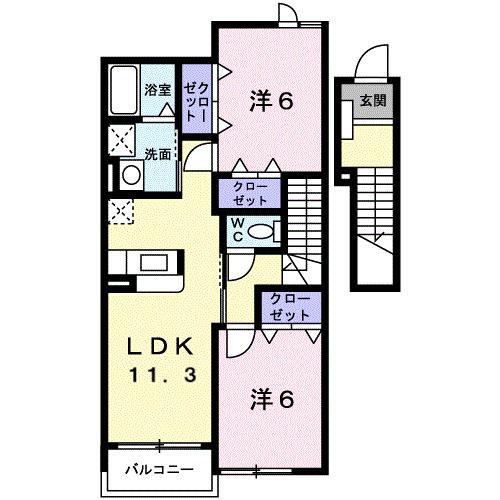 ベル・カーサＢ（202） 間取り図画像