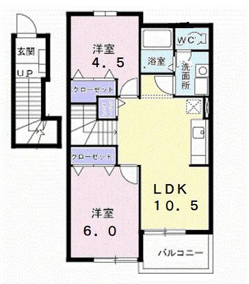 ソレアード葉中（202） 間取り図画像
