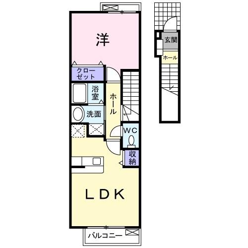 エレガンシアＢ（203） 間取り図画像
