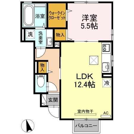 アリエッタ秋根Ⅱ（102） 間取り図画像