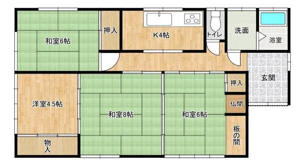 永田本町二丁目中古住宅 間取り図画像