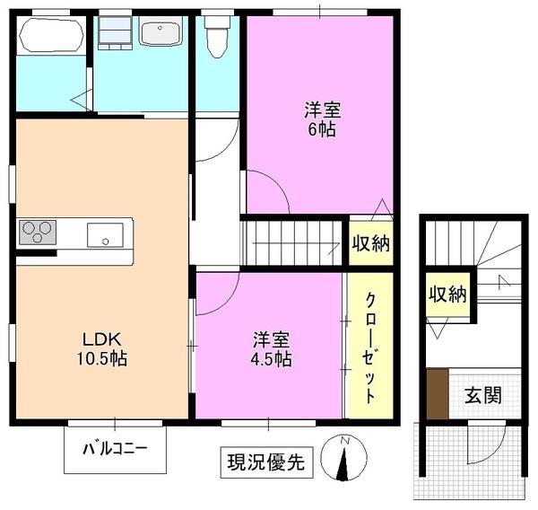 メゾーネ キュート 間取り図画像