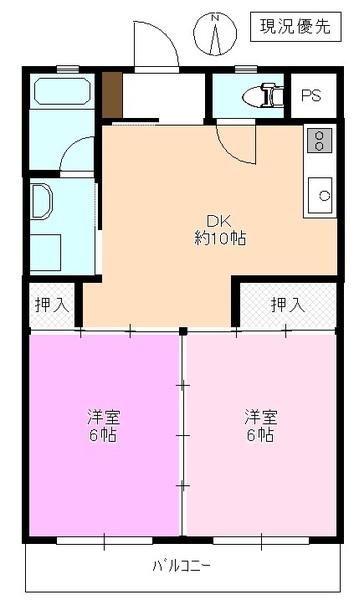 ハイツアップル 間取り図画像