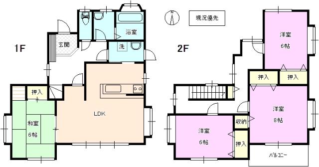 長野市大字南堀一戸建 間取り図画像