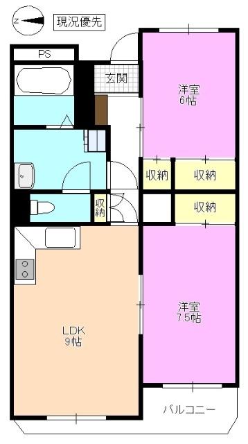 イソガイレジデンス 間取り図画像