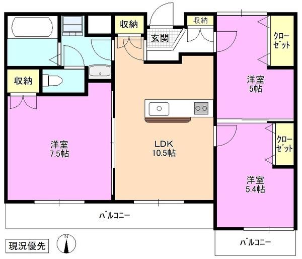 エクセルシオール城北 間取り図画像