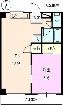 コーポ若草 間取り図画像