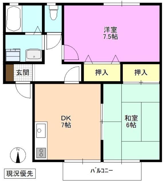 ヴェルジェ塚田　東館 間取り図画像