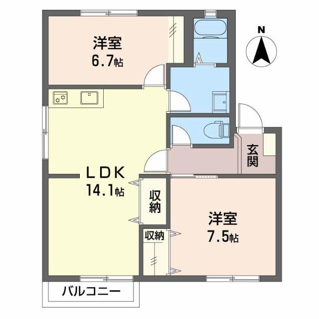 アートフレグランス　Ｅ棟 間取り図画像