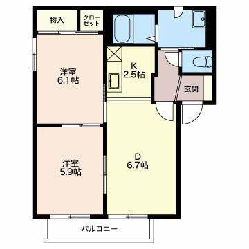 サニーコート花水木Ｃ 間取り図画像