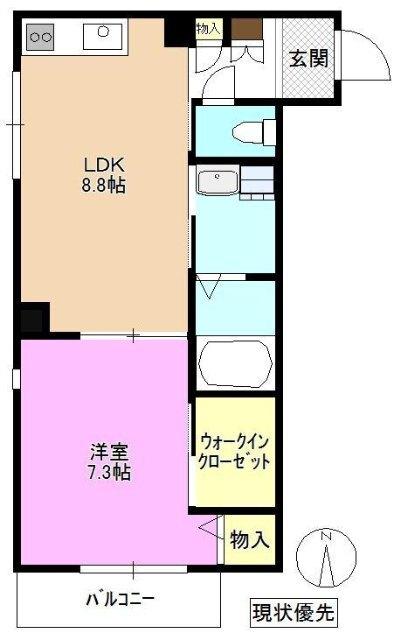 Floral Square（201） 間取り図画像