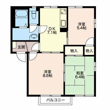 フレグランス恵　Ｅ棟 間取り図画像