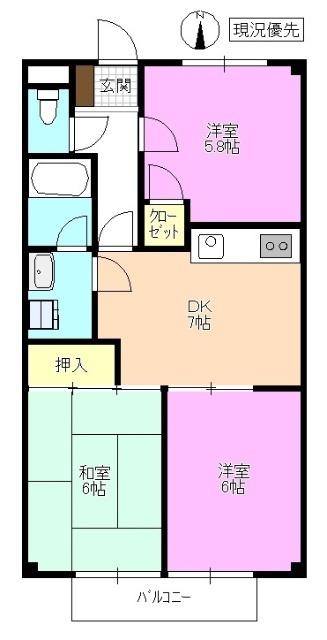 サープラスⅢミネ 間取り図画像
