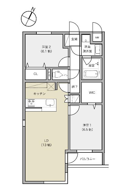 ジュヴネ白板 間取り図画像