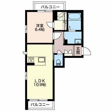 パルテール若里 間取り図画像