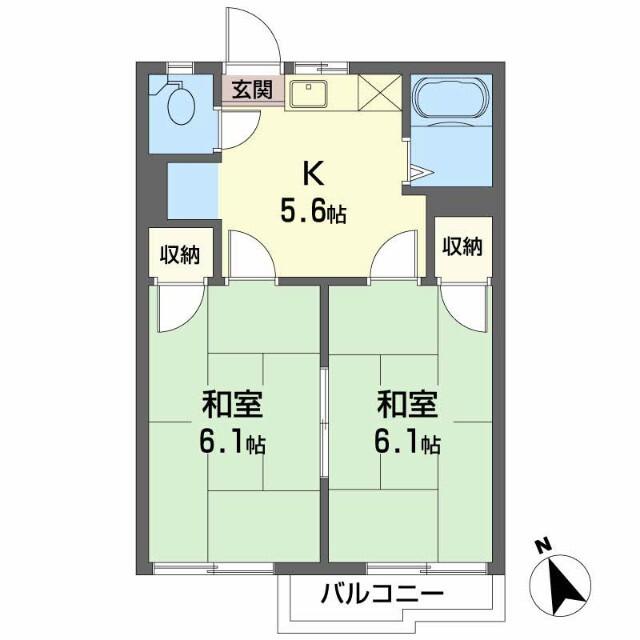 嶋田ハイツ 間取り図画像