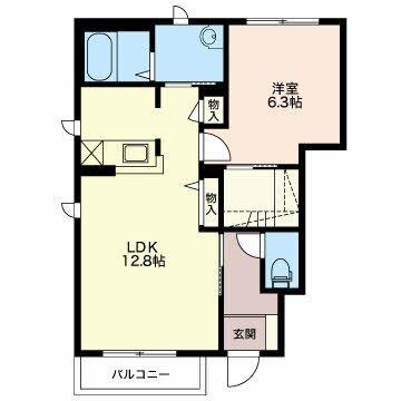 ディアコートＦ　Ｂ 間取り図画像
