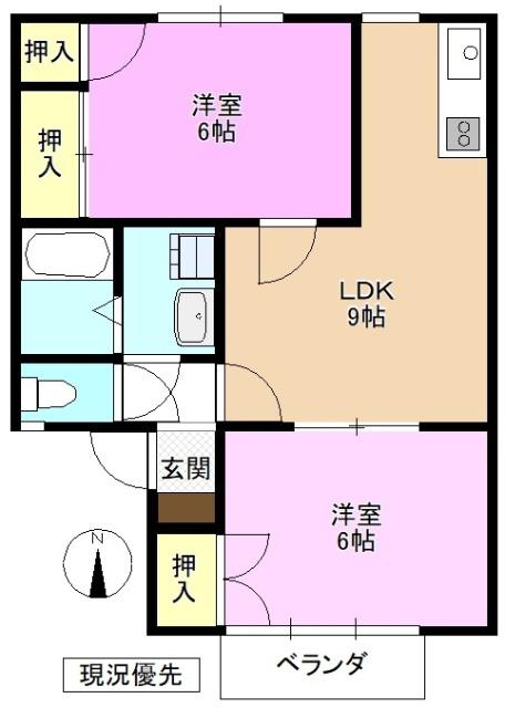 アムールクワナ　Ｂ棟 間取り図画像