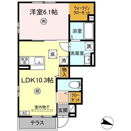 Yucca Terrace（101） 間取り図画像