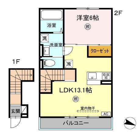 Yucca Terrace（202） 間取り図画像