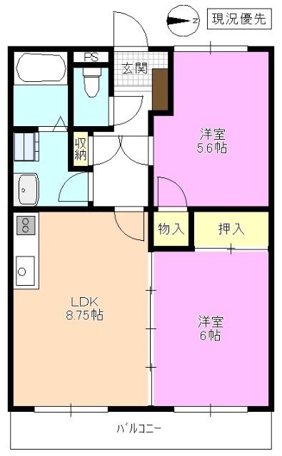 ハイツヒルトップ 間取り図画像