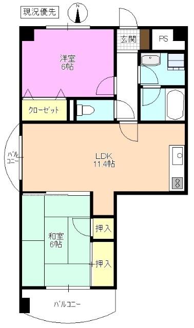 グランビュー東和・庄内 間取り図画像