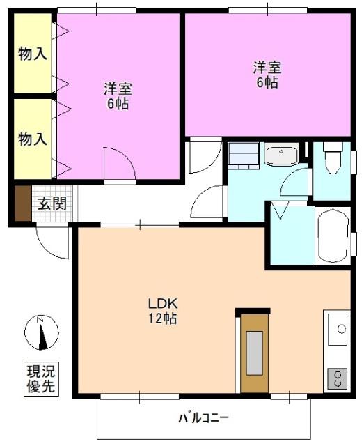 ハイランドタウン Ｂ/Ｄ 間取り図画像