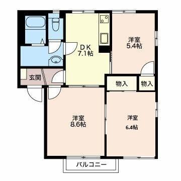 フレグランス恵　Ｅ棟 間取り図画像