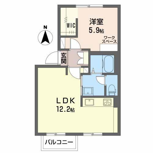 ヴィラ島立 間取り図画像