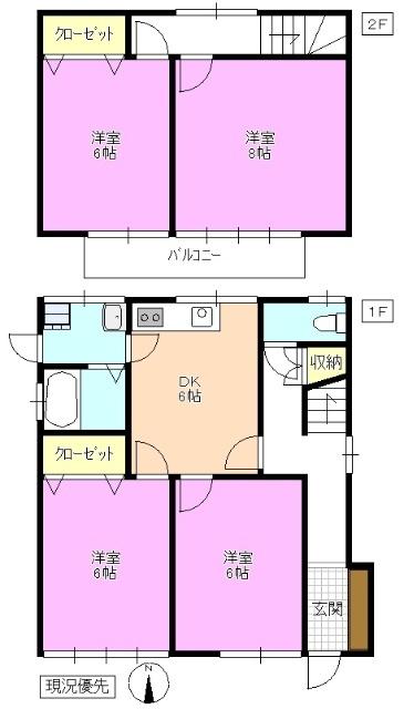 松本市南原一戸建 間取り図画像