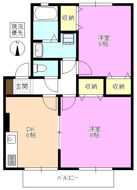 ウィステリア沢村Ａ 間取り図画像